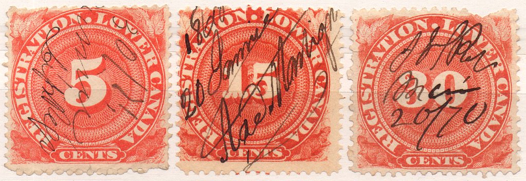 (I.B) Canada Revenue : Quebec Registration Collection (Lower Canada)