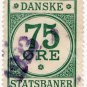 (I.B) Denmark State Railway : Parcels 75 Øre
