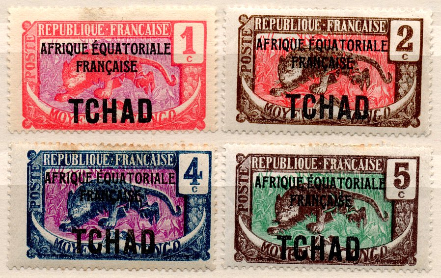 (I.B) France Colonial Postal : Chad Overprint Collection