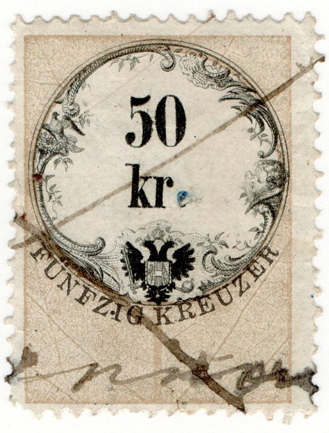 (I.B) Austria/Hungary Revenue : Stempelmarke 50kr