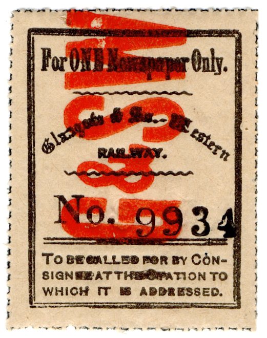 (I.B) Glasgow & South Western Railway : Newspaper Parcel