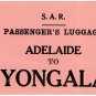 (I.B) Australia - South Australia Railways : Parcel Label (Adelaide-Yongala)
