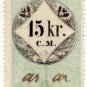 (I.B) Austria/Hungary Revenue : Stempelmarke 15kr (CM)