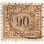 (I.B) Germany Railway : Württemburg Parcels 90pf