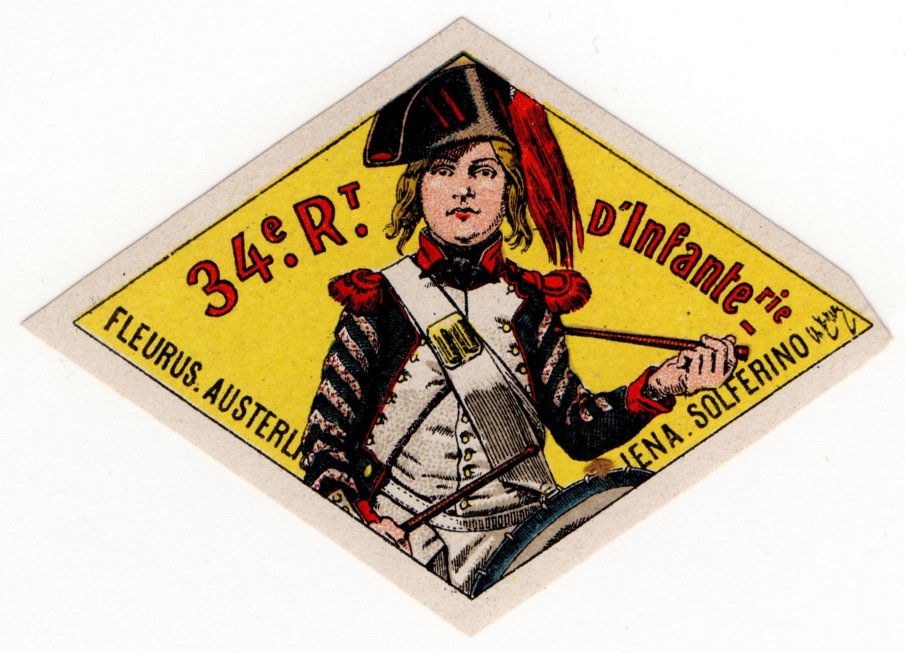 (I.B) Cinderella : Delandre Great War Regiments - 34th Infantry