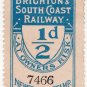 (I.B) London Brighton & South Coast Railway : Newspaper Parcel ½d