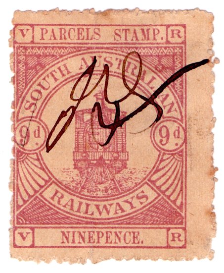 (I.B) Australia - South Australia Railways : Parcels 9d