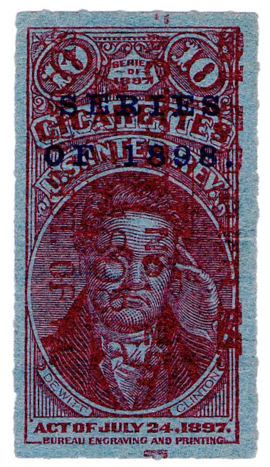 (I.B) US Revenue : Cigarette Duty (1898 on 1897 OP)