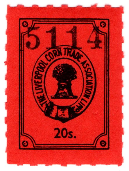 (I.B) Liverpool Corn Trade Association : Fee Stamp 20/-