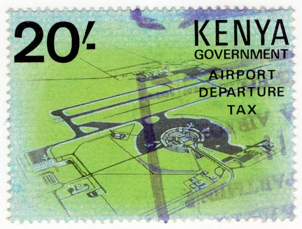 (I.B) KUT Revenue : Kenya Airport Departure Tax 20/- (underprint)