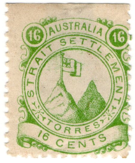 (I.B) Australia Cinderella : Straits Settlements (Torres) 16c