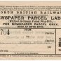 (I.B) North British Railway : Newspaper Parcel Way-Bill &Acirc;&frac12;d