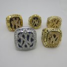 5 Rings Combo Set-NY Yankees 1996 1998 1999 2000 2009 World Championship Rings