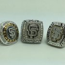 One set 3PCS 2010 2012 2014  MLB San Francisco Giants World series Championship ring size 9-13 solid