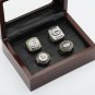 4 PCS 1966 1967 1996 2010 WORLD CHAMPIONSHIP RING Green Bay Packer 10-13 size with wooden case