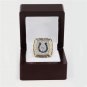 2009 Indianapolis Colts AFC CHAMPIONSHIP RING 10-13 size with wooden case