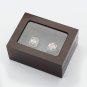 2PCS 2004 2007 Boston Red Sox World Series CHAMPIONSHIP RING 10-13 size +wooden case