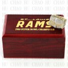 1999 Super bowl CHAMPIONSHIP RING St Louis Rams 10-13 size with Logo wooden case
