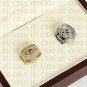 2 PCS 2000 2012 Super bowl CHAMPIONSHIP RING Baltimore Ravens 10-13 size with Logo wooden case