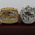 One Set 2 PCS 2000 2012 Super bowl CHAMPIONSHIP RING Baltimore Ravens 8-14S NIB MVP Joe Flacco