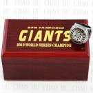 TEAM LOGO WOODEN CASE 2010 San Francisco Giants World Series CHAMPIONSHIP RING 10-13S