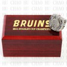 TEAM LOGO WOODEN CASE 2011 Boston Bruins Hockey Championship Ring 10-13S