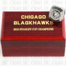 TEAM LOGO WOODEN CASE 2015 Chicago Blackhawks Hockey Championship Ring 10-13S