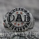 World's Greatest DAD ring NAME CHOOSE Father's day special gift Silver or Brass 10-14S