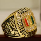 ROCK JOHNSON RING 1991 Miami Hurricanes NCAA National Championship Ring 8-14S