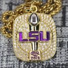 2019 2020 National Championship Ring - LSU Tigers NCAA necklace with 21 inch chain