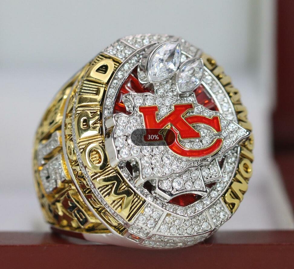 Offical one 2020 Kansas City Chiefs super bowl 54 championship ring 7-15S