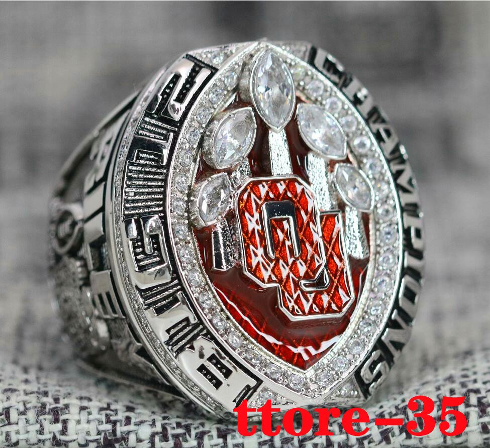 2019 Oklahoma Sooners BIG 12 NCAA National Championship Ring 7-16S