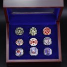 Full Set 9 PCS  Boston Red Sox World Series CHAMPIONSHIP RINGS  11 size with case