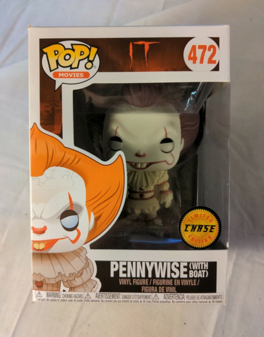 Funko Pop! IT Chase Pennywise with Boat 472 Free Shipping Protector