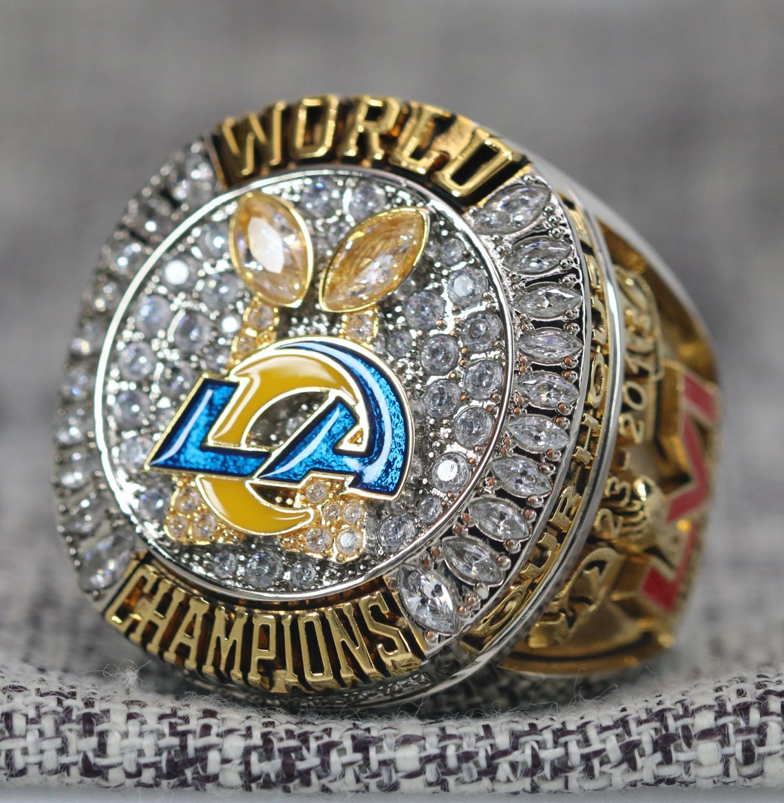 Custom Your Namandno 2022 Los Angeles Rams Super Bowl Championship Ring Premium Series 7 16 Size 9172