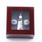 2PCS Set 2003 2015 Carolina Panthers Super bowl championship rings and Trophy with case（510）