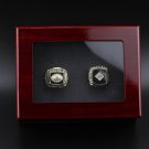 2PCS 1981 1988 AFC Cincinnati Bengals Super Bowl NFL Champions ring size 11 with case（511）