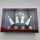 4PCS New York Gaints Classic Super bowl championship rings and Trophy Set with case （544）