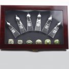6PCS Green Bay Packers super bowl championship rings with Trophy Set with case （545）