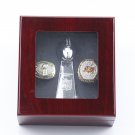 2PCS 2002 2020 Kansas Chiefs Super bowl championship rings and Trophy Set with case （566）