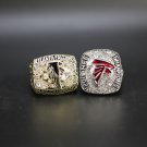 2PCS 1998 2016 ATLANTA FALCONS NFC world championship ring size 11 without case（588）