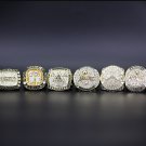 6PCS ONE Set Los Angeles Lakers NBA Basketball championship ring Kobe ring 11S without case（720）