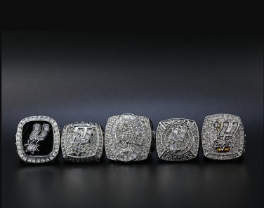 5PCS One Set San Antonio Spurs Basketball championship ring 11S without case&iuml;&frac14;�721&iuml;&frac14;�