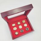 9PCS ONE Set Los Angeles Lakers NBA Basketball championship ring Kobe ring 11S with case（736）