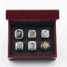 6PCS One Set San Antonio Spurs Basketball championship ring and HOF ring with case（738）