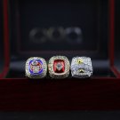 3PCS 1989 1990 2004 Detroit Pistons Basketball championship ring 11S with case（772）