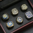 6PCS New York Yankees MLB world series championship rings 11 size with case（986）