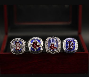 FULL SET 4 PCS BOSTON RED SOX world series championship rings 11 size with case&iuml;&frac14;�991&iuml;&frac14;�