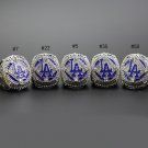 5PCS Names 2020 Los Angles Dodgers world series championship rings 11 size without case（994）
