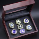 Full Set 7PCS Los Angles Dodgers world series championship rings 11 size with case（996）